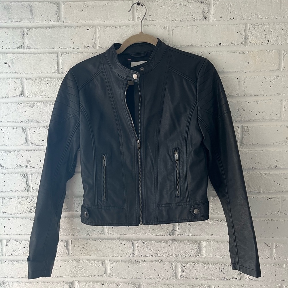 Xhilaration Black Faux Leather Like